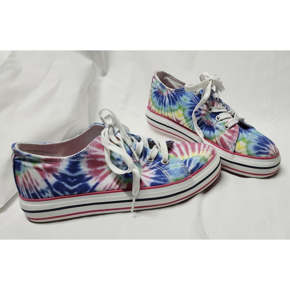 Paris Blues Tennis Shoes Girls Size 3 Tie Dye